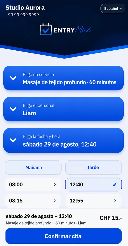 EntryMind — prenotazione online