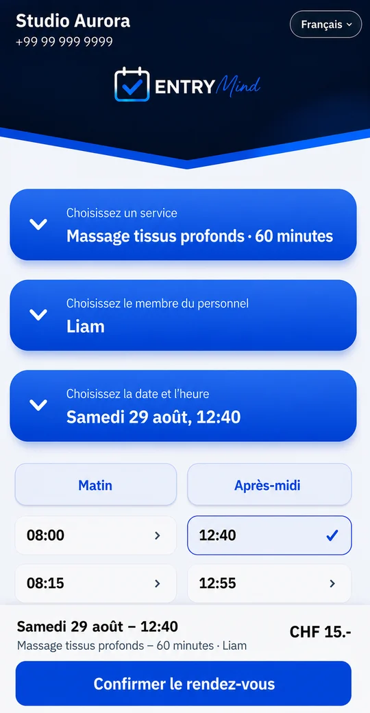 EntryMind — prenotazione online